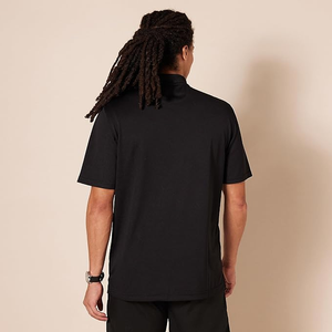 Polo d'été à séchage rapide pour hommes, t-shirt de golf à manches courtes et col, coupe ajustée avec tissu en toile, motif solide - Product Image 5