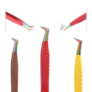 Obtenga extensiones de pestañas de calidad profesional en casa usando pinzas de nuevo diseño para lograr pestañas - Product Image 5