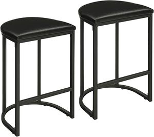 Century Swivel Bar Stools with Back Leather Barstools Counter Height Stools <b>Vintage</b> Bar <b>Chairs</b> Yugoslavia 1970s - Product Image 1