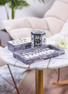 Ensemble de Style de qualité supérieure de brûleur bakhoor incrusté de nacre brûleur d'encens Mubkhar avec plateau pour le Ramadan Eid - Product Image 2