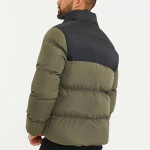 Chaqueta acolchada de poliéster impermeable de dos tonos para hombre, ligera con capucha, estilo callejero, diseño OEM personalizado, recién llegado - Product Image 2