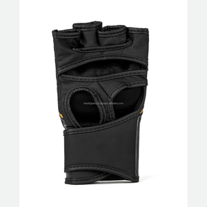 Custom Leather MMA Gloves Wholesale Breathable Boxing Training Sparring Gloves Non-Slip Half Finger Adjustable Wrist Strap OEM - Product Image 2