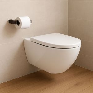 Panarea 17.5 cm mobili da bagno in ottone cromato e nichel spazzolato porta rotolo di carta igienica con finitura beccuccio - Product Image 4