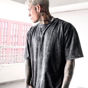 เสื้อยืดผู้ชาย Bella Canvas ผ้าโพลีคอตตอน แขนสั้น ล้างสีแบบ Acid/Stone Wash สไตล์วินเทจ แห้งเร็ว ระบายอากาศได้ดี เป็นมิตรกับสิ่งแวดล้อม - Product Image 5