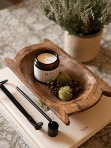 Premium Polished Eco-Friendly Solid Wood Rectangular Rustic Farmhouse Style Dough Bowl Wholesale - Product Image 1
