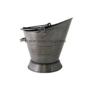 Premium coated steel metal charcoal bucket with solid construction and reinforced bottom for heavy-duty storage use - Product Image 6