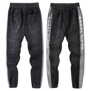 Men Denim Jeans Slim Fit <b>Stretch</b> Ripped Distressed Vintage Y2K Pencil Pants Streetwear Casual Custom OEM Wholesale Fashion - Product Image 2