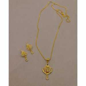 Micro Gold Plated CZ Diamond Designer Jewelry Set for Women <b>Pendant</b> Chain Party Wedding Daily Wear <b>Long</b> Lasting Chain <b>Pendant</b> - Product Image 1