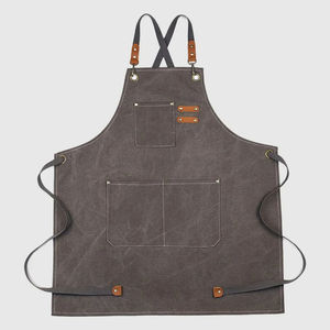 Tablier de travail Tabliers de chef pour femmes hommes avec de grandes poches en toile - Product Image 4