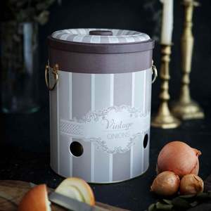 ถังเก็บมันฝรั่ง & หัวหอมโลหะ Ø175x225mm ภาชนะใส่อาหาร5L หรูหรา - Product Image 4