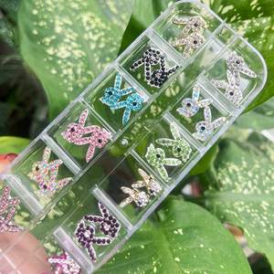 3D เล็บกระต่ายสุดน่ารักสำหรับตกแต่งเล็บคริสตัล Playboys กระต่ายทำเล็บประดับโลหะอัลลอยแบบทำมือแบบทำมือ - Product Image 3