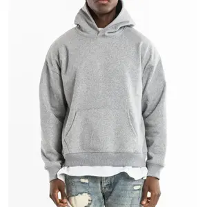 Pull à capuche personnalisé de haute qualité pour hommes Streetwear surdimensionné à la mode Sweat-shirt à capuche d'hiver imprimé en polaire Fabricant vente en gros - Product Image 2