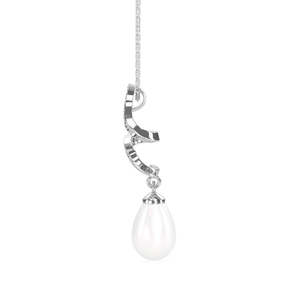 Ensemble de colliers pendentifs en argent sterling 925 pour femmes et filles, plaqué rhodium, avec accents de zircon et de diamants, formes de goutte d'eau et de fleur - Product Image 3