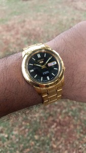Seikos 5 SNKK22J1ทองอัตโนมัติ