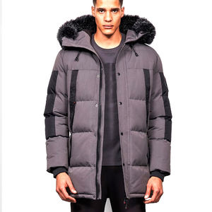 Haute qualité hiver matelassé Parka veste chaud épais toile manteaux avec col montant à la mode nouveau Design bas haut - Product Image 4