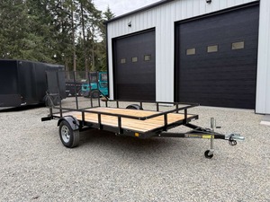 Remolque pequeño para equipo, remolque utilitario de un solo eje 6x12, remolque de 3500 libras, remolque utilitario 76x12 con rampa de 5 pies en venta - Product Image 2