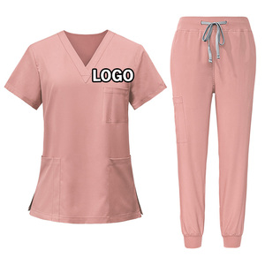 Professional Medical <b>Scrub</b> Uniforms Hygienic Cotton Polyester Spandex Free & Easy Movement Stretch <b>Scrub</b> <b>Sets</b> with OEM Service - Product Image 4