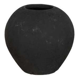Hot Selling Design <b>Flower</b> <b>Vase</b> Tabletop Home Decoration <b>Black</b> Color Metal Aluminum Restaurant Decoration Custom Logo in Size - Product Image 4