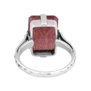 Vente chaude en argent Sterling naturel fraise Quartz pierres précieuses bague empilable bague empilable bijoux personnalisés pour les femmes - Product Image 2