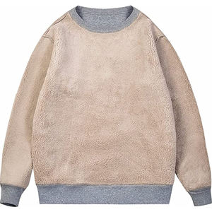 Premium Cotton Crewneck <b>Sweatshirt</b> Unisex Solid <b>Black</b> Pullover Soft Fleece Blank Clothing for Printing - Product Image 2