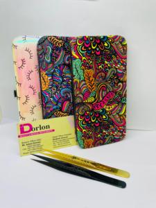 Pince à cils personnalisée en acier inoxydable avec logo privé pince à épiler d'extension de cils avec kit en PU emballage de pince à cils - Product Image 2