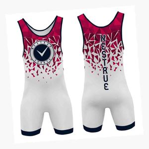 Maillots de lutte pour hommes de haute qualité, personnalisables, vente en gros d'usine, respirants, séchage rapide, polyester + élasthanne pour la musculation - Product Image 1