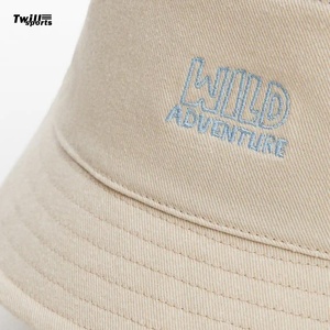 Twillsports RY-4738 100% Cotton Unisex Casual Bucket Hat Custom Embroidered Logo <b>Black</b> Beech <b>String</b> Daily Use Summer Cartoon - Product Image 3