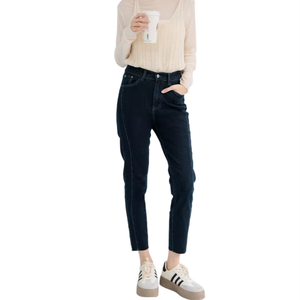 กางเกงยีนส์เอวยางยืดแบบลำลองสำหรับสตรีทแวร์ระบายอากาศได้ดีสไตล์ฮิปฮอปสำหรับฤดูร้อน - Product Image 1