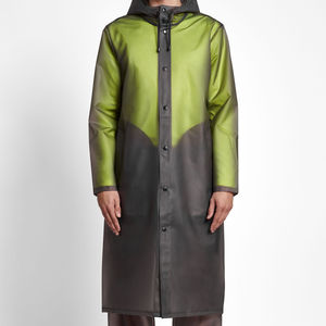 Imperméable de haute qualité unisexe à motif uni imperméable Vêtement de pluie pour homme Fermeture éclair Style décontracté pour le camping Imperméable léger - Product Image 1