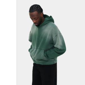 Custom Made Men's Sun Faded 100% Cotton Fleece Pullover Hoodie Embroidered Casual Wear for Winter Latest Style Made in Pakistan - Product Image 5