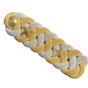 Tablero de hombro de alambre dorado y plateado Charreteras Accesorios uniformes Tableros de hombro retorcidos - Product Image 2