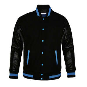 Veste de Baseball en laine brodée pour homme, Logo personnalisé, manches en cuir, Chenille, lettrage, vêtements pour hommes, 2023 - Product Image 6