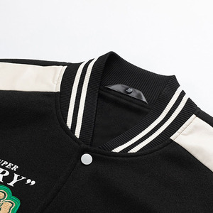 Chaqueta Varsity de Béisbol para Hombre, Estilo Urbano, 100% Algodón, Cuello Alto, Transpirable, Resistente al Viento, Manga Larga, Logotipo Frontal - Product Image 5