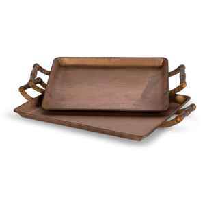 Plateau de service en laiton au meilleur prix Design antique moderne et luxueux de couleur dorée pour une utilisation décorative élégante pour la maison - Product Image 2