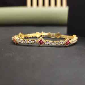 <b>Charm</b> Round Cut Lab Grown Diamond 10CT Women's Fashionable <b>Bracelet</b> 14K Solid Gold White Gold IGI Certified for Every Occasion - Product Image 1