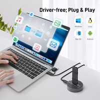 Aluminio nuevo diseño portátil m.2 USB C 10Gbps PCIe NVMe SSD case Dock M2 NGFF SATA estación de acoplamiento