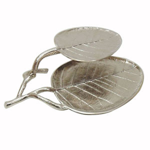 Plateau de service de luxe Décoration de table de mariage Fournitures alimentaires Plats Plateau de serveur Plateau de service décoratif en métal de style unique - Product Image 5