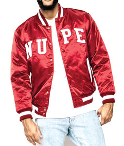 Veste de baseball de qualité supérieure, style universitaire, bomber, varsity, couleur personnalisée, polyester/coton enduit imperméable - Product Image 3