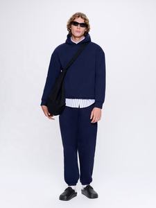 Custom Winter Men's 400gsm <b>Oversized</b> Boxy <b>Fleece</b> <b>Hoodie</b> 100% Cotton Eco-Friendly High Quality Huzaifa Products - Product Image 2