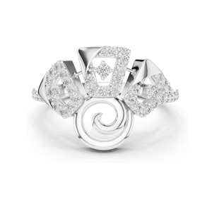 Bague pour femme en diamant de laboratoire de 0,348 carats, clarté VVS-VS EF, or 18 carats, 14 carats, 10 carats et argent 925, or rose, or jaune, or blanc - Product Image 1