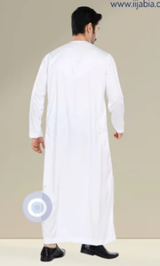 Venta al por mayor OEM nueva llegada tela africana Thobe Turquía ropa Kaftan Abaya musulmán Iijabia blanco omaní para hombre Thobe Jubba - Product Image 3