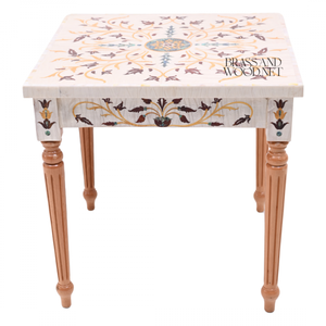 Juego de Mesa de Centro de Madera Pintada a Mano Clásica de Lujo - Product Image 5