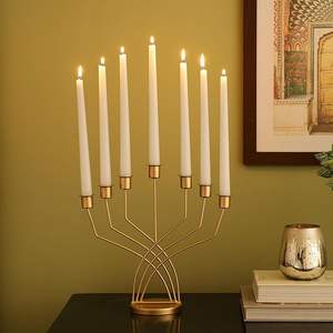 Best <b>Sale</b> High Finished Metal Candle Holder Fancy Gold Plated Top Design Candle <b>Light</b> Stand for <b>Christmas</b> Easter Birthday - Product Image 1