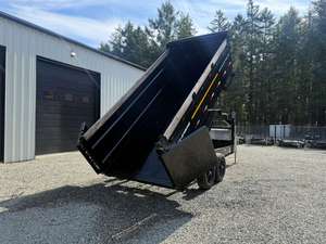 Hydraulic Dump <b>Trailer</b> 7X16 Gooseneck Heavy Duty Black Steel <b>Farm</b> Utility Hauling <b>Trailer</b> for Agricultural Machinery - Product Image 3