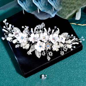 Bridella BHP856-S Silver Rhinestone & Pearl Hair Comb-Elegant Hair <b>Accessory</b> for Weddings <b>Proms</b> & Formal Events Comfortable Fit - Product Image 5