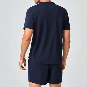 Conjunto Casual de 2 Piezas de Alto Rendimiento, Camiseta y Pantalones Cortos para un Ajuste Cómodo, 100% Algodón Transpirable para Ropa de Calle de Verano - Product Image 4