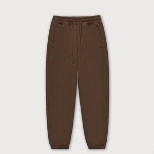 Pantalones de chándal holgados informales de talla grande para hombre a la moda al por mayor, pantalones de chándal vintage personalizados de lana con bloques de color - Product Image 1