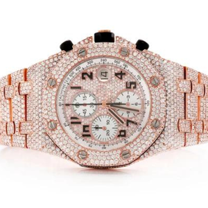 Vente en gros de montres d'affaires antiques de luxe Moissanite | VVS Iced Out Skeleton Presidential Diamond Tester Watch - Product Image 1