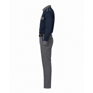 Custom Navy Grey Long Sleeve <b>Security</b> Guard Uniform Shirt <b>Trouser</b> Set with Belt for Corporate Facility Team Wholesale OEM Supply - Product Image 6