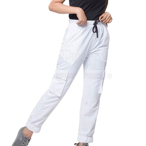 PURITY SPORTS Pantalones de Punto de Algodón Casuales para Mujer, Corte Recto, Largos, Ligeros, Transpirables, con Cierre de Cordón, Cintura Media - Product Image 3